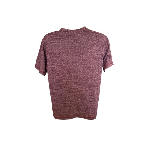 ROWM Mens Henley T-Shirt Medium Red Heathered Buttons Pocket Gorpcore - Picture 2 of 7